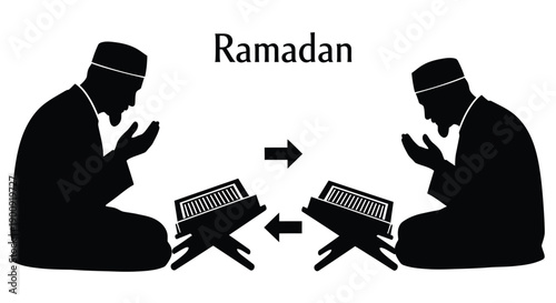 Ramadan Mosque Icon with Twin Minarets