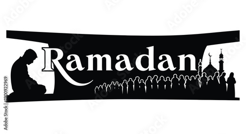 Slika na platnu Woman in Silent Ramadan Prayer with Quran