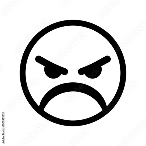 Wściekła zła mina emotikona