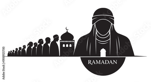Ramadan Pattern Silhouette for Packaging Decoration