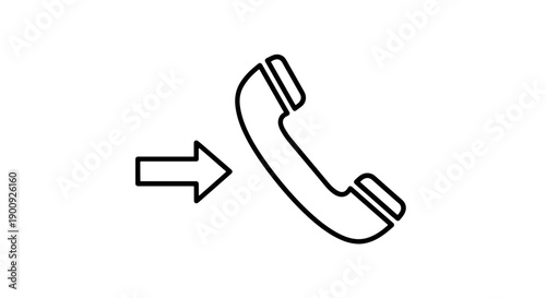 Icon of an incoming phone call
