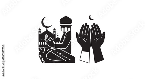 Woman in Silent Prayer with Quran