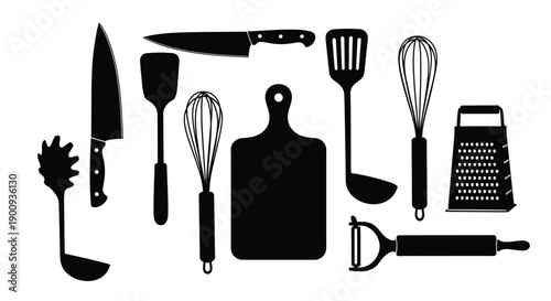 Set of Kitchen Utensils Icons