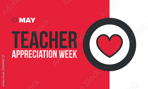 Teacher Appreciation Week in United States. Celebrated annual in May. In honour of teachers who hard work and teach our children. School and education. Student learning concept. Vector illustration