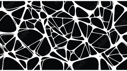 Abstract Voronoi Block Pattern. Geometric vector background with cellular shapes, ideal for wallpaper, design, and digital artwork