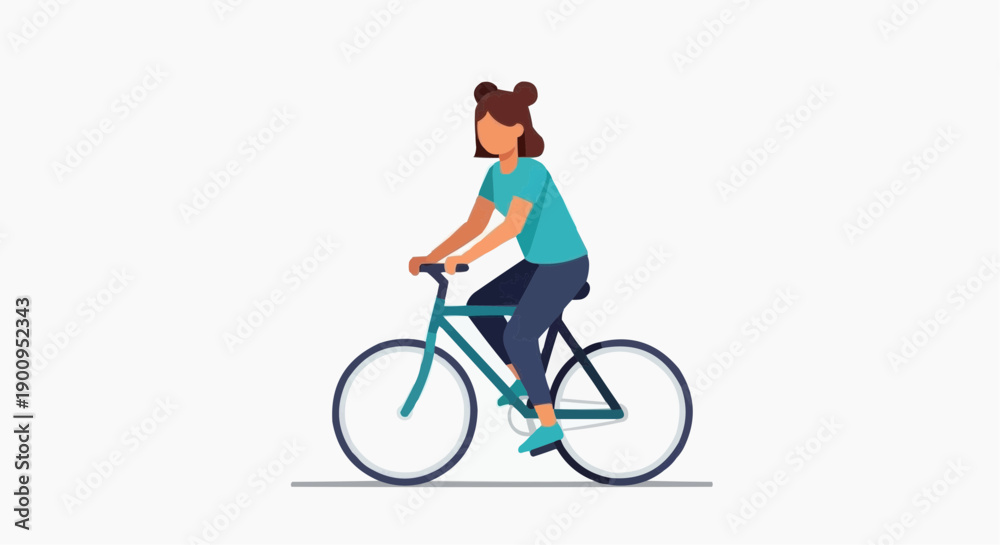 Obraz premium woman riding a bicycle