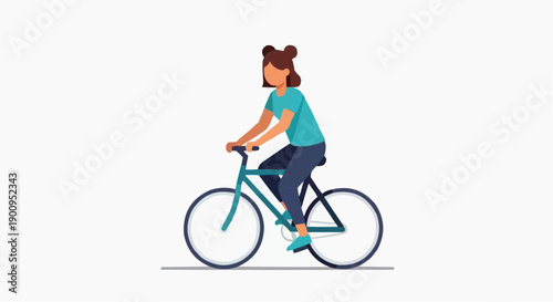woman riding a bicycle