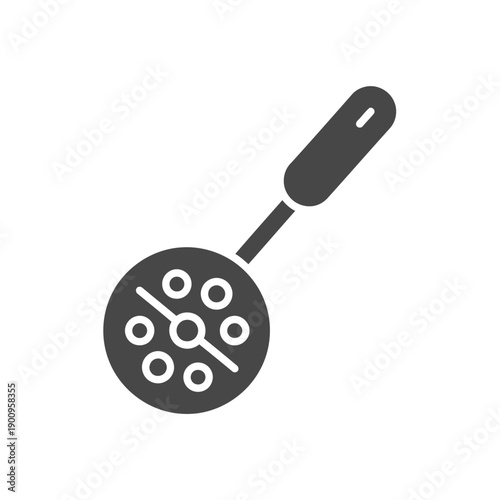 Kitchen Skimmer Utensil Graphic for Food Preparation
