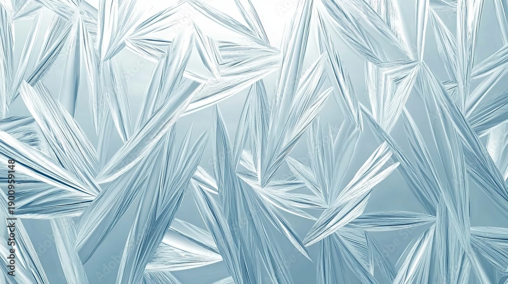 Obraz premium Intricate Fractured Winter Surface Background Texture Featuring Geometric Frosted Crystal Shapes