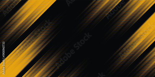 Dots pop art comics sport style vector illustration. Dots halftone yellow and black color pattern gradient grunge texture dots sport