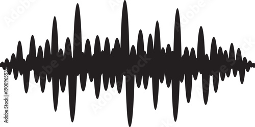 Sound wave pattern on white background graphic design element