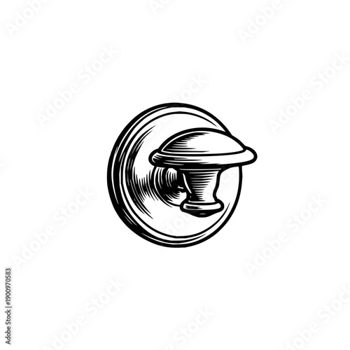 Vintage Door Knob with Mushroom Handle