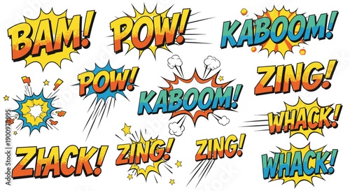 comic book explosion words