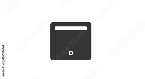 Black wallet with white details.