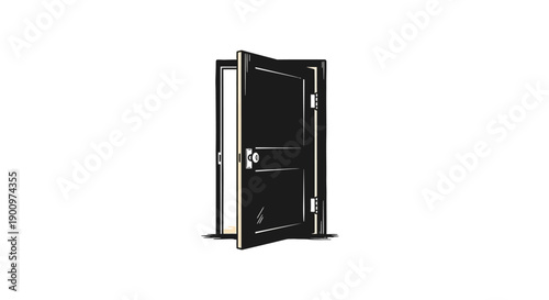 Black Metal Security Door Closeup.