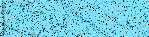Dark teal and black hearts on a light blue background