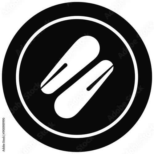 Free Download Simple Icon of Two Spoons or Utensils in a Circle - GFXLoad