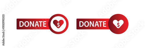 Charity Contribution Button Design for Giving, Fundraising and Contribution
