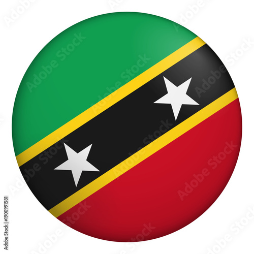 Obraz na plátne Flag of Saint Kitts And Nevis