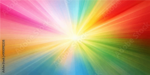 Wallpaper Mural Bright abstract rainbow background with colorful sun rays and a glowing summer sky illustration featuring a blue vector design and a bright nature art burst Torontodigital.ca