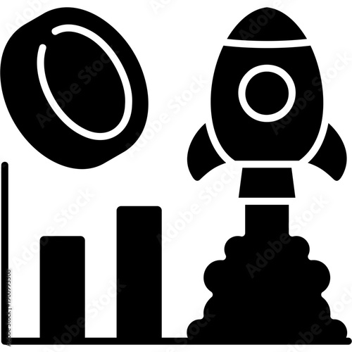 Glyph Solid Income Boost Icon