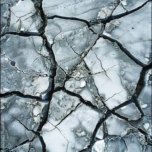 Permafrost cracks