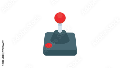 Joystick vector isolated icon. Emoji illustration. Video game controller vector emoticon.