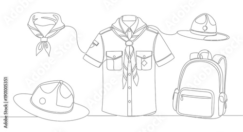 scout uniform and accessories