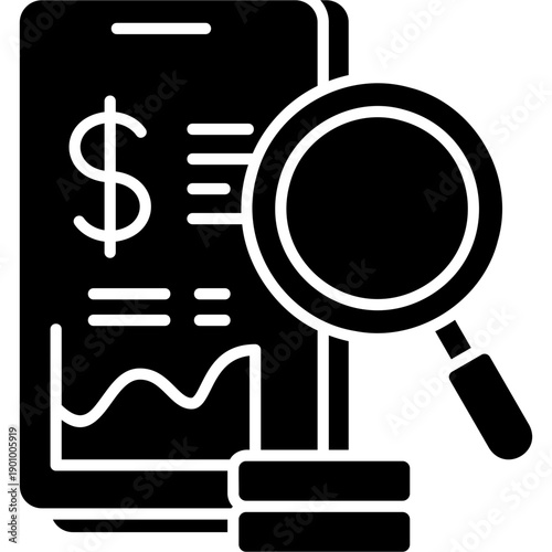 Glyph Solid Finance Tracker Icon