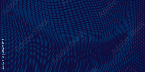 blue wavy halftone background. Dot pop art sport style vector.