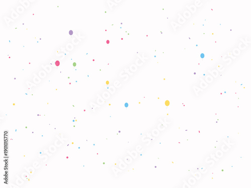 Colorful confetti scattered on a clean white background, festive and celebratory mood with vibrant pastel dots