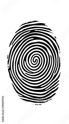 Vector new style black and white fingerprint design