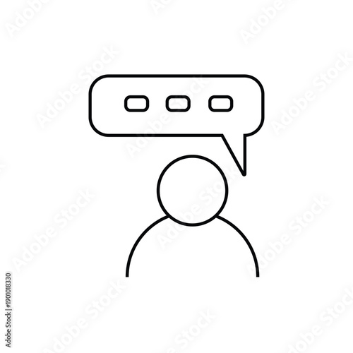 Customer Support Chat Outline Icon