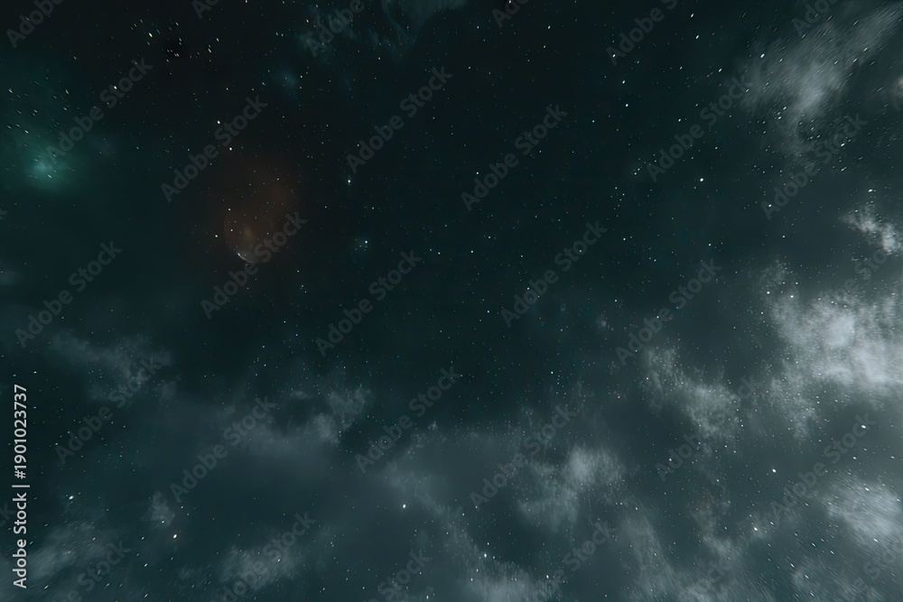 Obraz premium Night sky, nebula, cosmic clouds