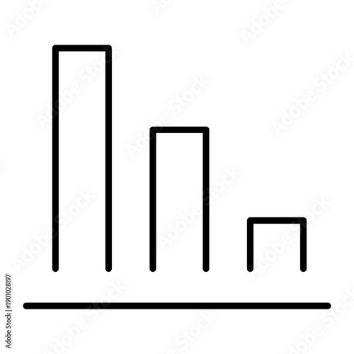 Financial losses vector icon. Revenue decline Illustration sign. Market decline symbol. Economic decline logo.