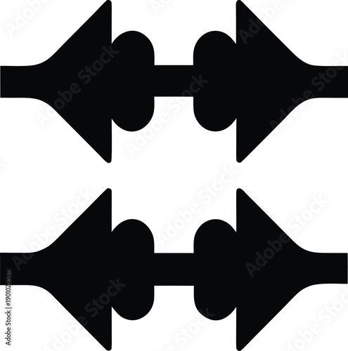 echo reflection lines silhouette vector illustration on transparent background