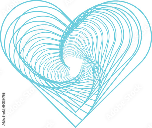 Set of circular wavy line frames with black gradient stroke for progress loading indicators and interface design elements