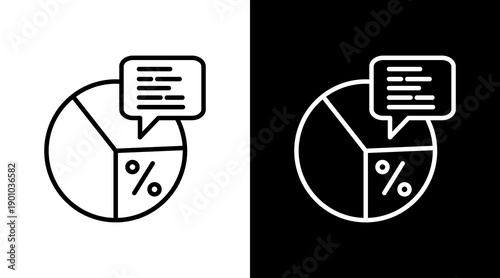 Pie Chart White Icon Set Design