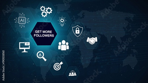Konstfotografi Get more followers concept