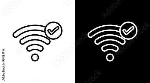 Wifi White Icon Set Design