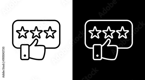 Feedback White Icon Set Design