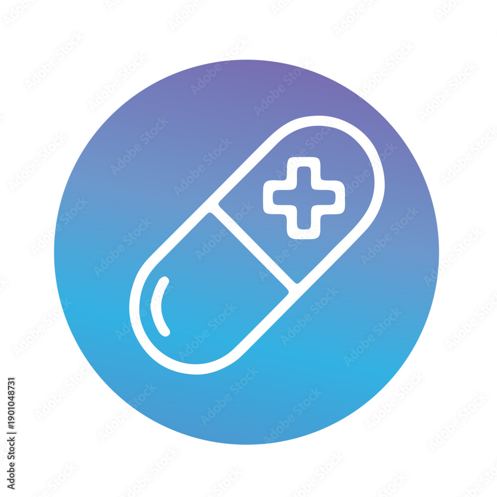 Obraz premium Pills and Capsules Icon vector design 