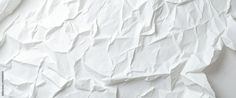Fototapeta premium Delicate, translucent white tissue paper, crinkled texture, blank, gossamer