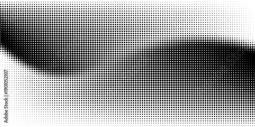 Dotted gradient halftone background. Horizontal seamless dots pattern in pop art style. Abstract modern stylish texture. Vector bacground