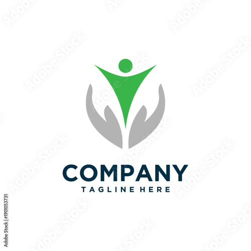 insurance logo design modern and simple