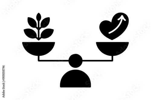 The balance between nature's growth and emotional well-being