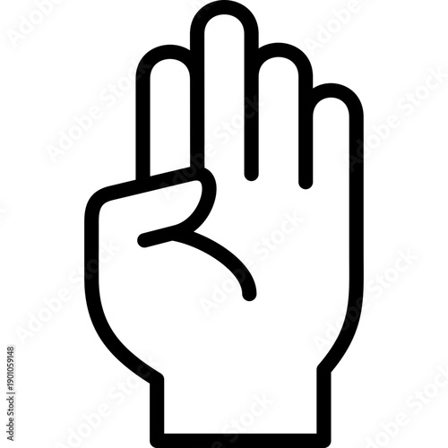 four icon illustration design with outline