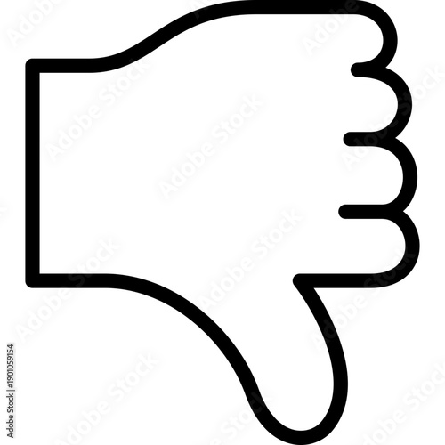 dislike icon illustration design with outline