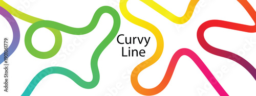 Abstract Color Lines background. with Wave Color Shapes Pattern.