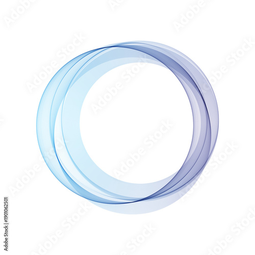 Abstract circle of blue and purple lines intertwining in an endless dance, symbolizing integrity and harmony.